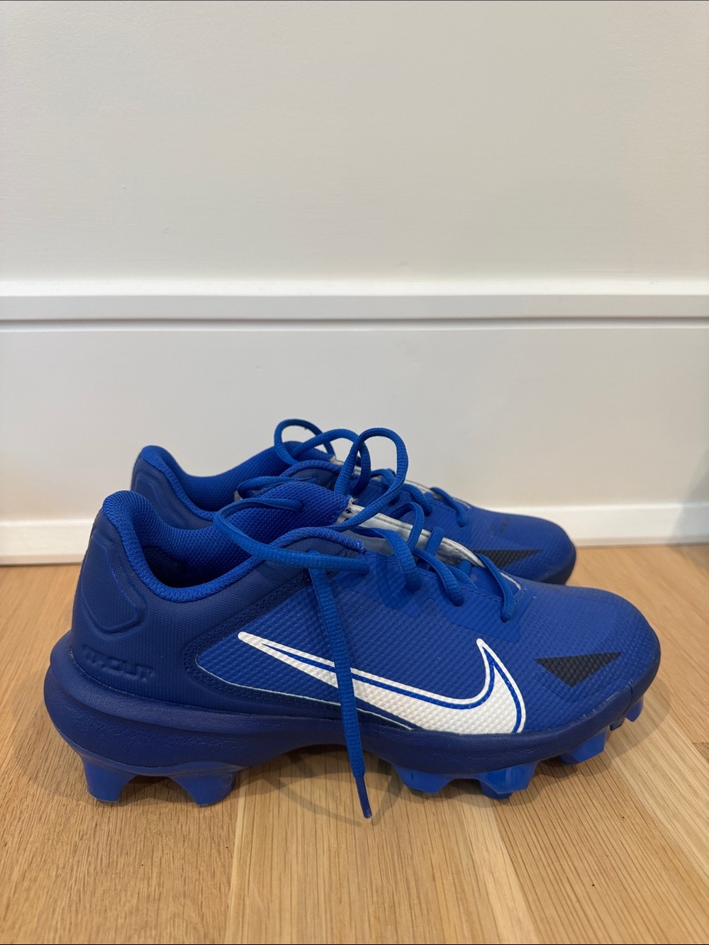 Nike Kids Blue Soccer Cleats with White Swoosh